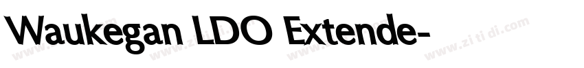 Waukegan LDO Extende字体转换